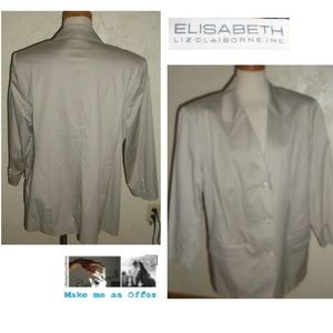 Elisaberh By Liz Claiborne New Beige Blazer Size 1